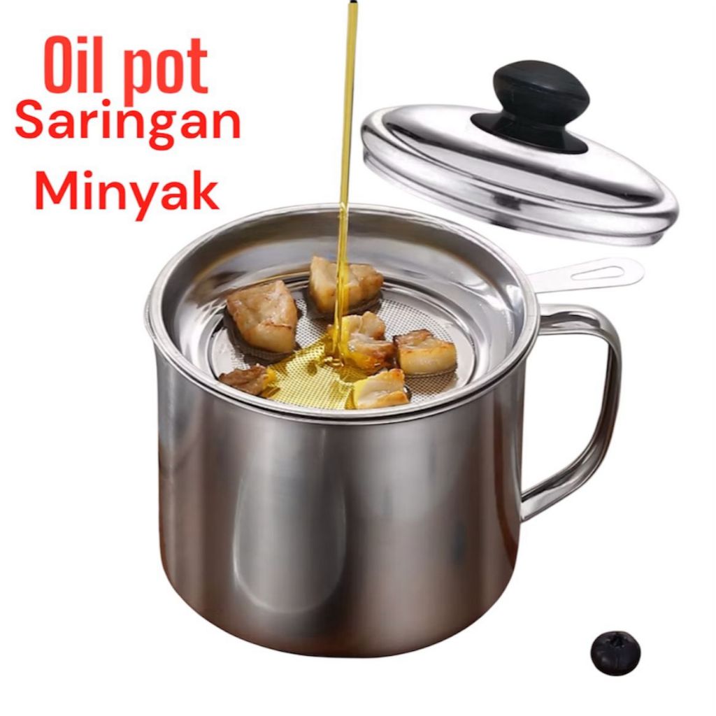Oil Pot / Saringan Minyak  Goreng / Wadah Penyaring Minyak Goreng