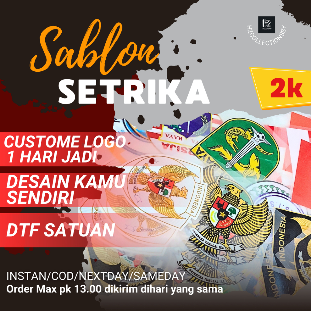 

Sablon Setrika LOGO Bendera Merah Putih Garuda pancasila Garuda Timnas Indonesia 8cm