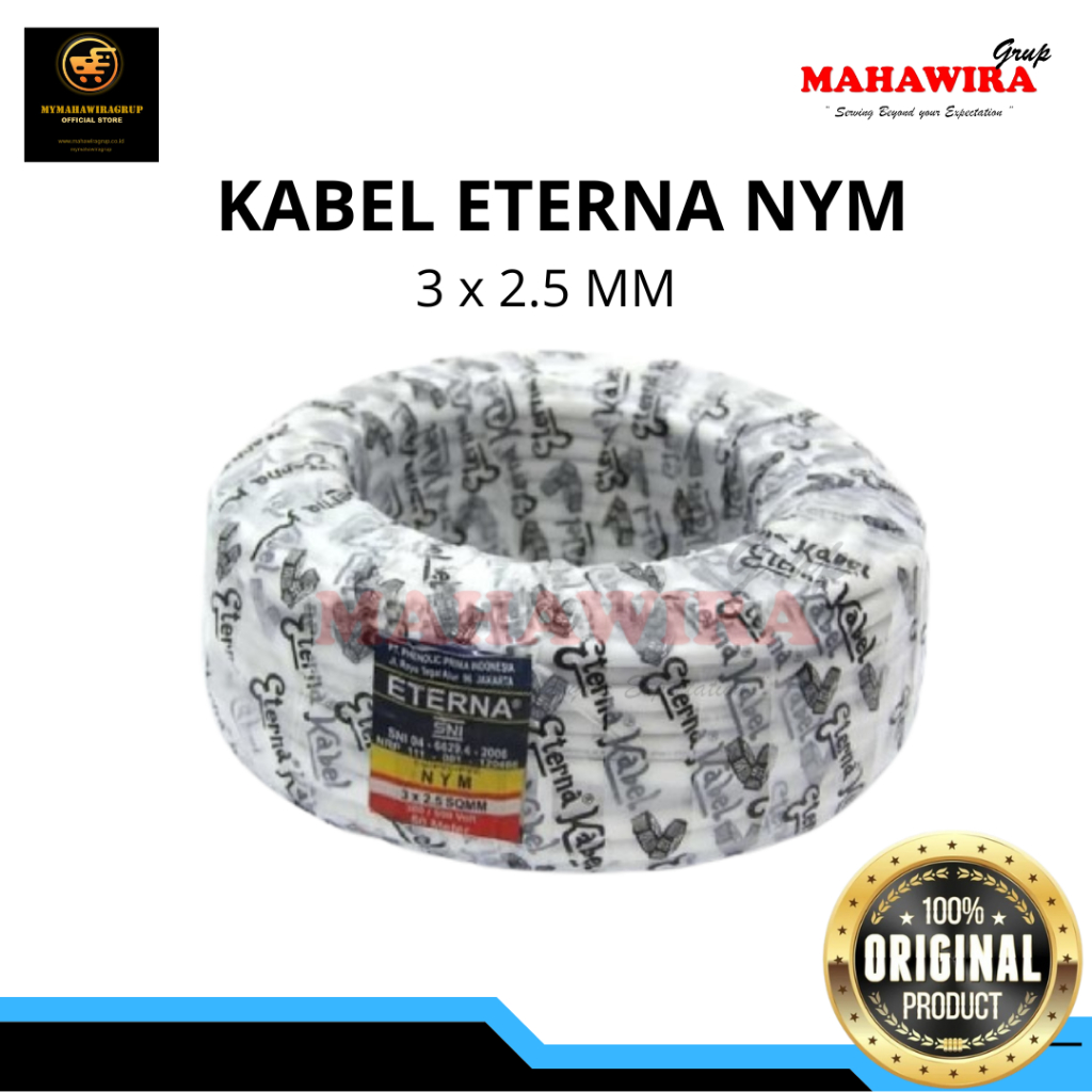 Kabel Eterna NYM 3 X 2,5 mm - Kabel Listrik Per Meter
