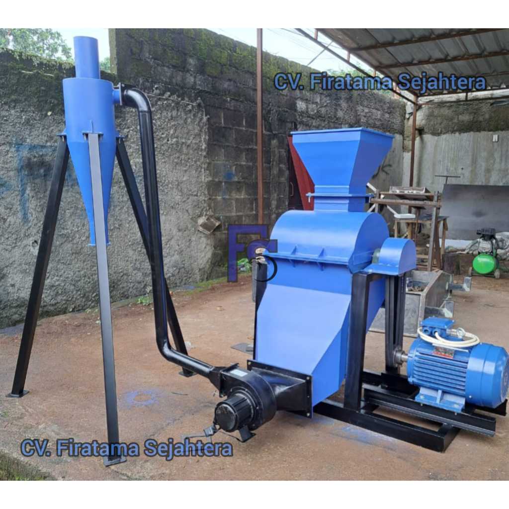 Mesin Hammer Mill Besi - Mesin Penepung Bahan Pakan Ikan Dengan Cyclone