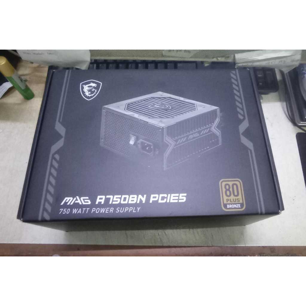 Box Kosongan PSU POWER SUPPLY MSI MAG A750BN 750WATT PCIE5 Cpu Komputer Desktop Pc Kotak Dus Kosong