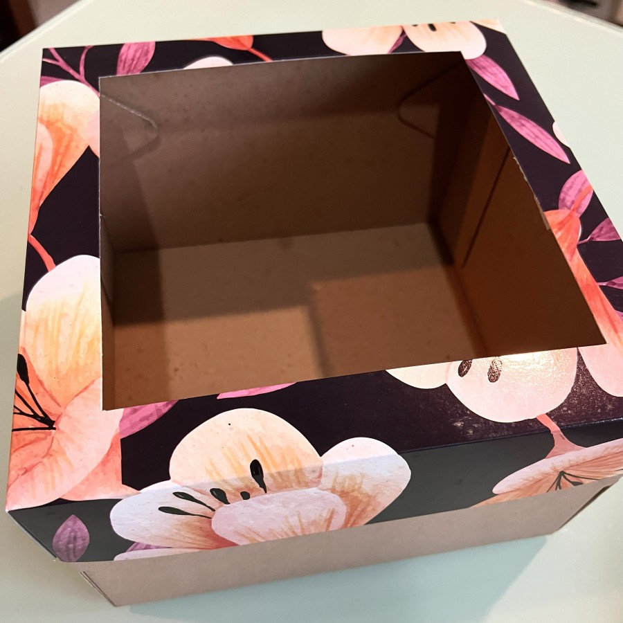 Box Cake 25x25x10 Dus Kue Mika Purple