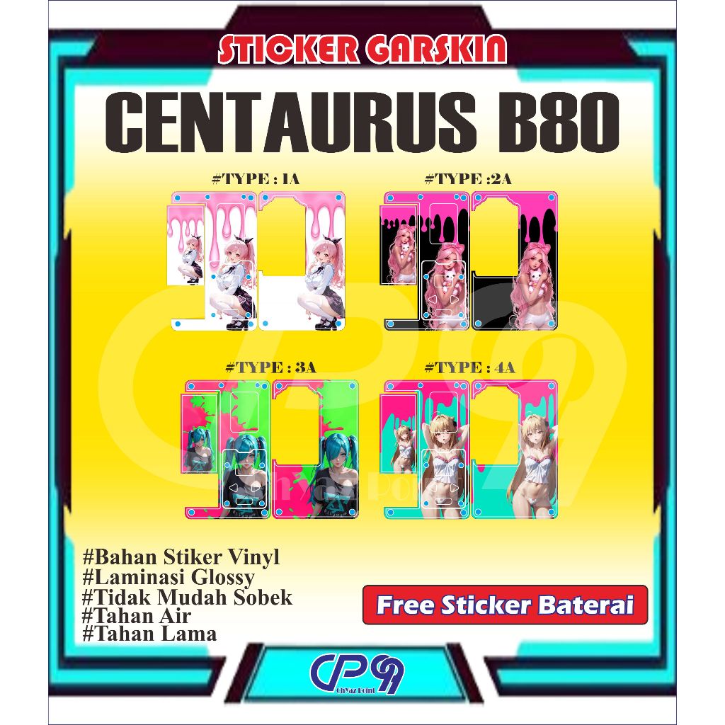 

STICKER STICKER GARSKIN VINYL +LAMINASI GLOSSY BE DELAPAN PULUH