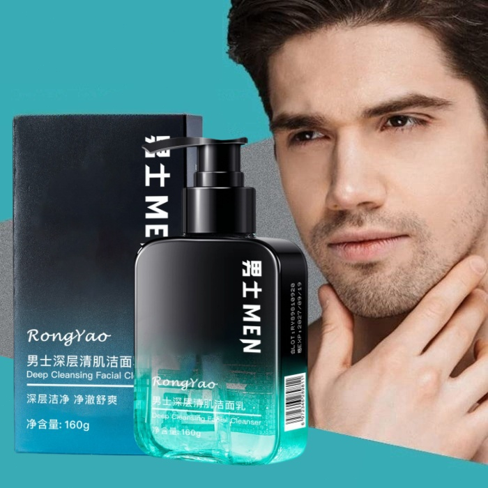 Pembersih Wajah Pria Pembersih Wajah Jerawat 150g Pemutih Wajah Pria Kontrol Minyak Tungau Pembersih