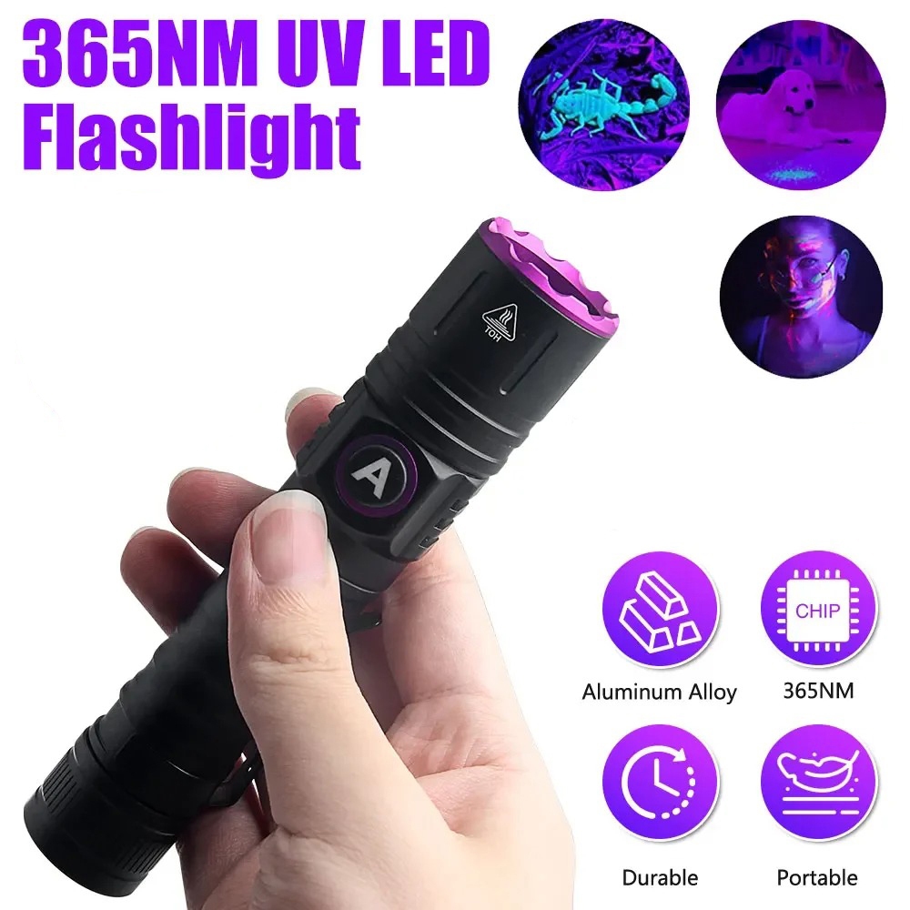 Lampu Senter UV Ultraviolet Flashlight 365nm 15W Vastfire LR65