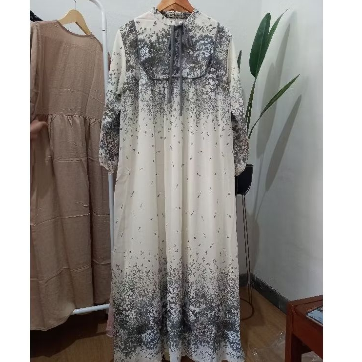 GAMIS WANITA PITA KERAH BAHAN CERUTI