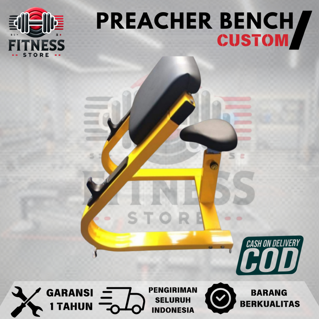 Preacher Bench Alat Fitnes Komersil Custom - Alat Fitnes Rumahan