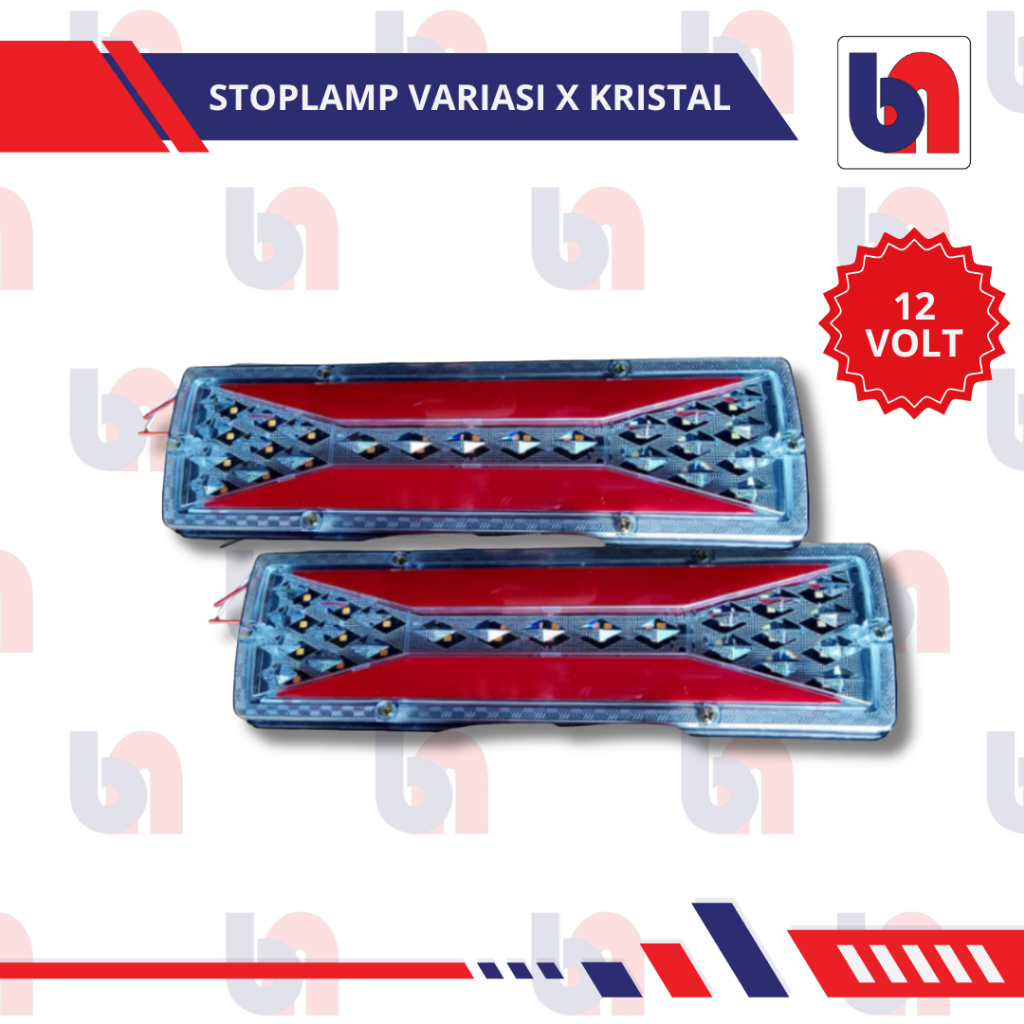 Stoplamp LED Variasi X Kristal 12Volt 30Cm Lampu Rem Belakang Mobil Pickup Truk Grand Max Pick Up L3