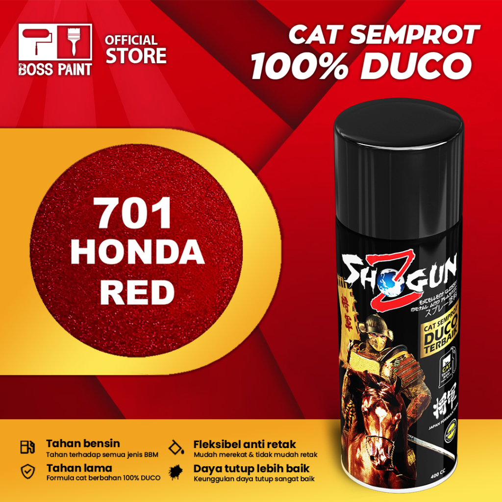 Cat Semprot Pilox Pylox Pilok Shogun Z Duco Merah Candy  Honda Red 701/Candy Tone/Merah Candy Maroon