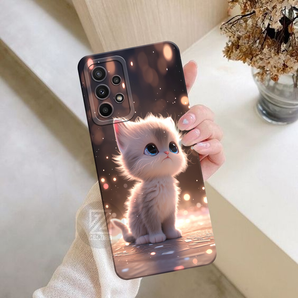 Case Samsung Galaxy A73 - Fashion Case Kucing - Softcase Samsung Galaxy A73 - Case Pro Camera -  Kes