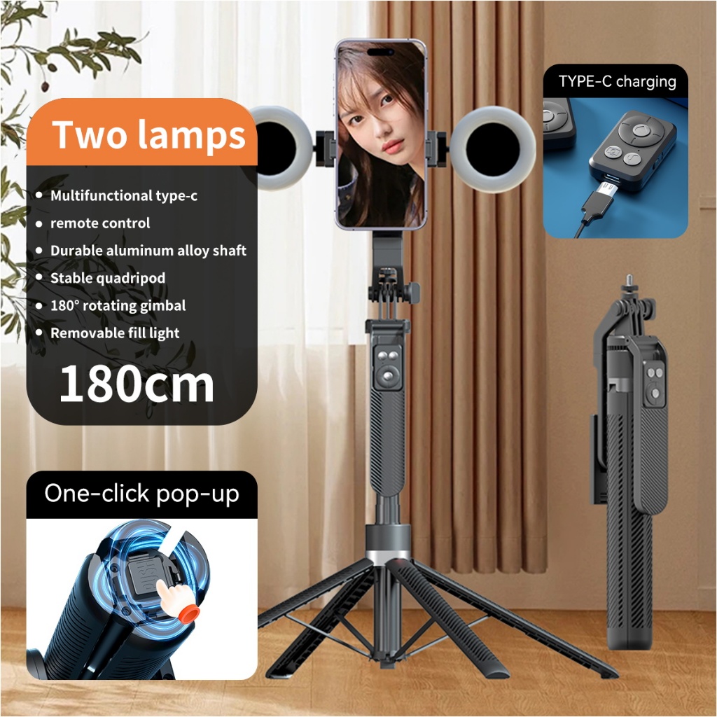 (COD) Tongsis Tripod Bluetooth Selfie Stick Remote Tripod HP Kamera DSLR Tongsis Monopod Portable