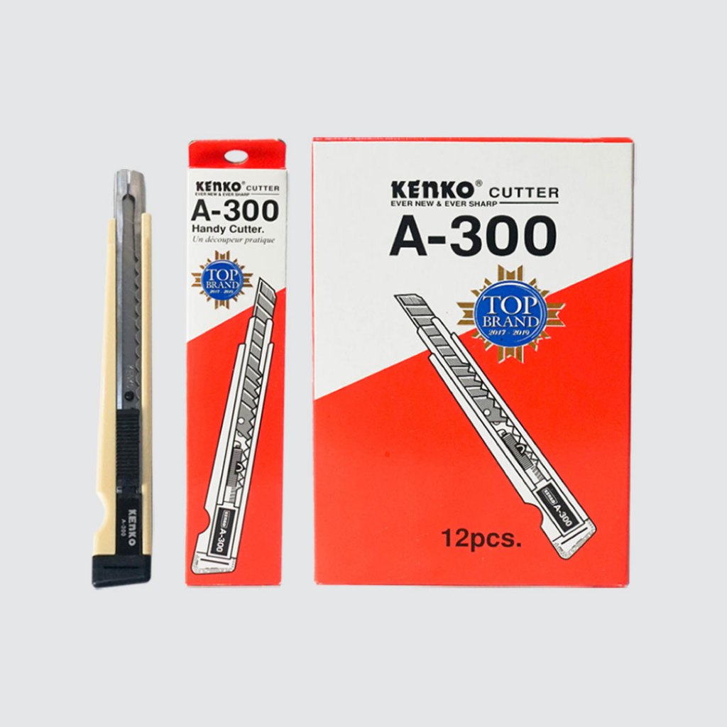 

gk Kenko Cutter A-300 - 9mm Blade - Pemotong Kertas - 1 Box Isi 12 Pack