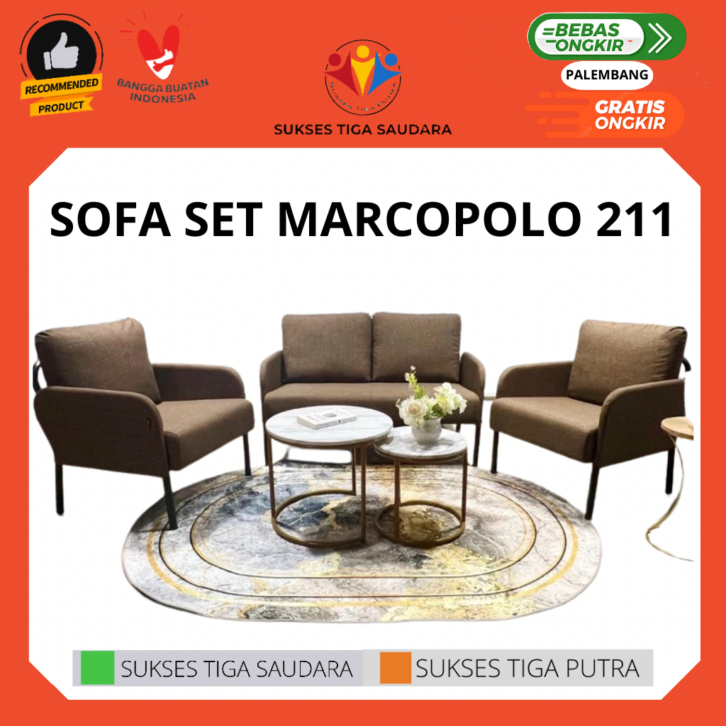 SOFA SET 211 MARCOPOLO / KURSI TAMU / KURSI SOFA AESTHETIC MINIMALIS