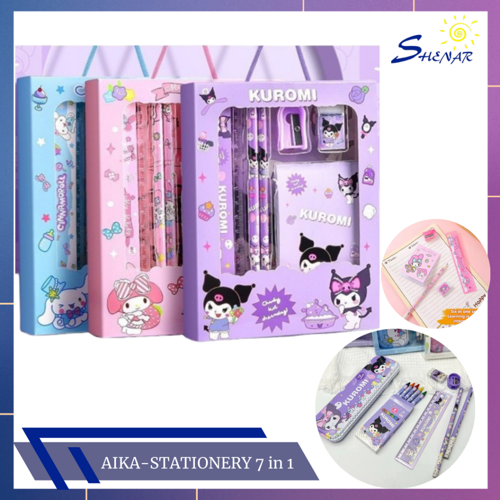 

Alat Tulis / Kotak Pensil Hadiah Anak Karakter Kuromi/ Lengkap Murah Dan Lucu Aika-Stationery