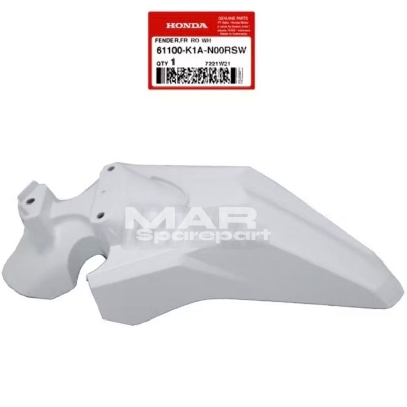 Spakbor Depan Beat Fi Esp Eco Street 2016-2019 K81 Putih Original Ahm