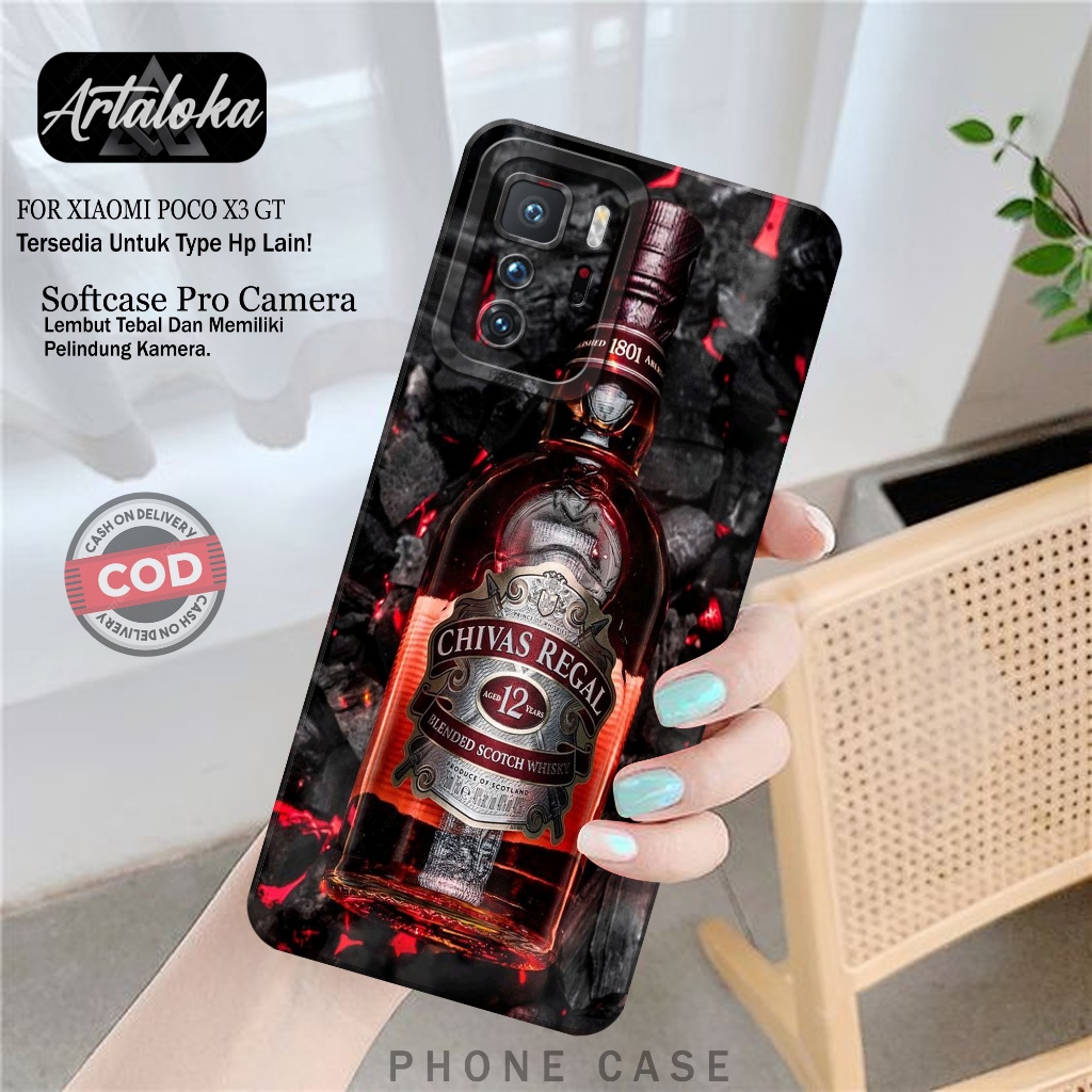 Softcase Hp Xiaomi Poco X3 GT Fashion Case Minuman Case Poco X3 GT Silikon TPU Pro Camera Casing Xia