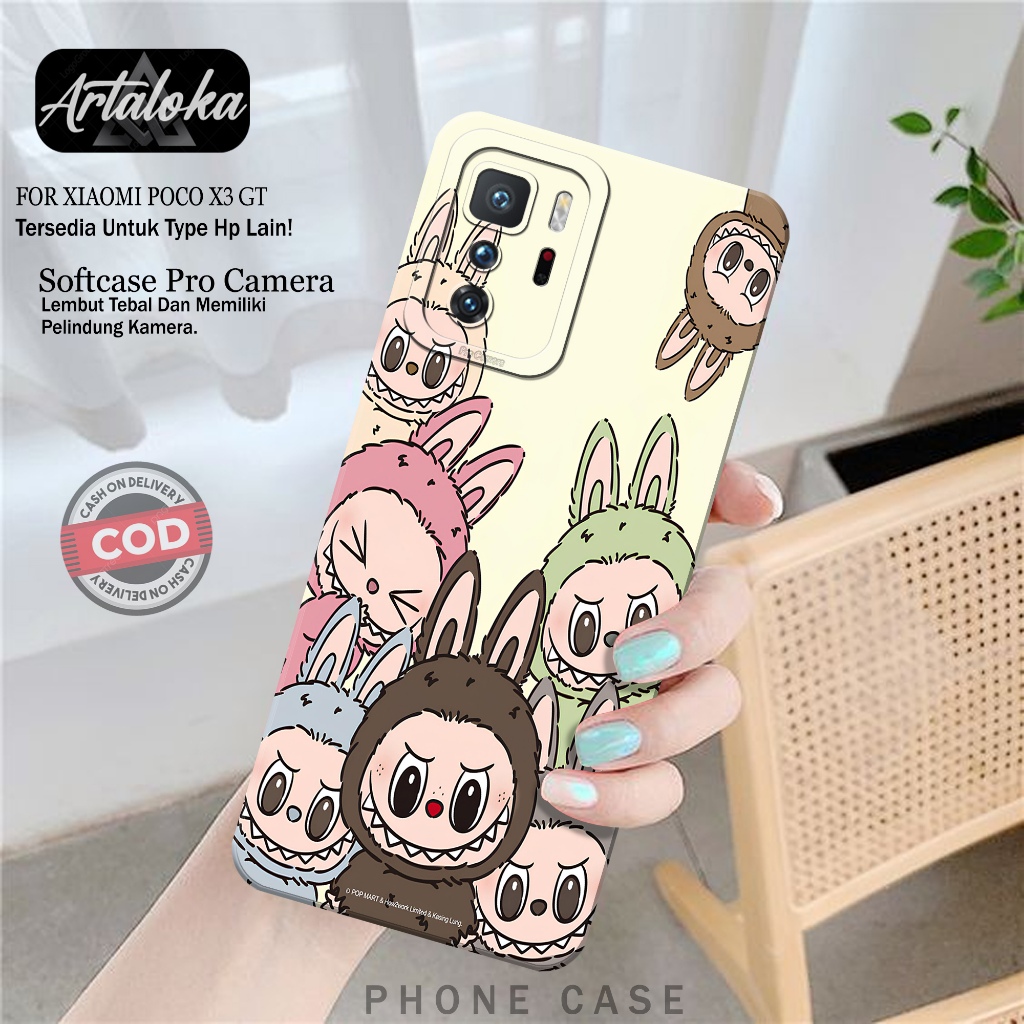 Softcase Hp Xiaomi Poco X3 GT Fashion Case Kartun Case Poco X3 GT Silikon TPU Pro Camera Casing Xiao