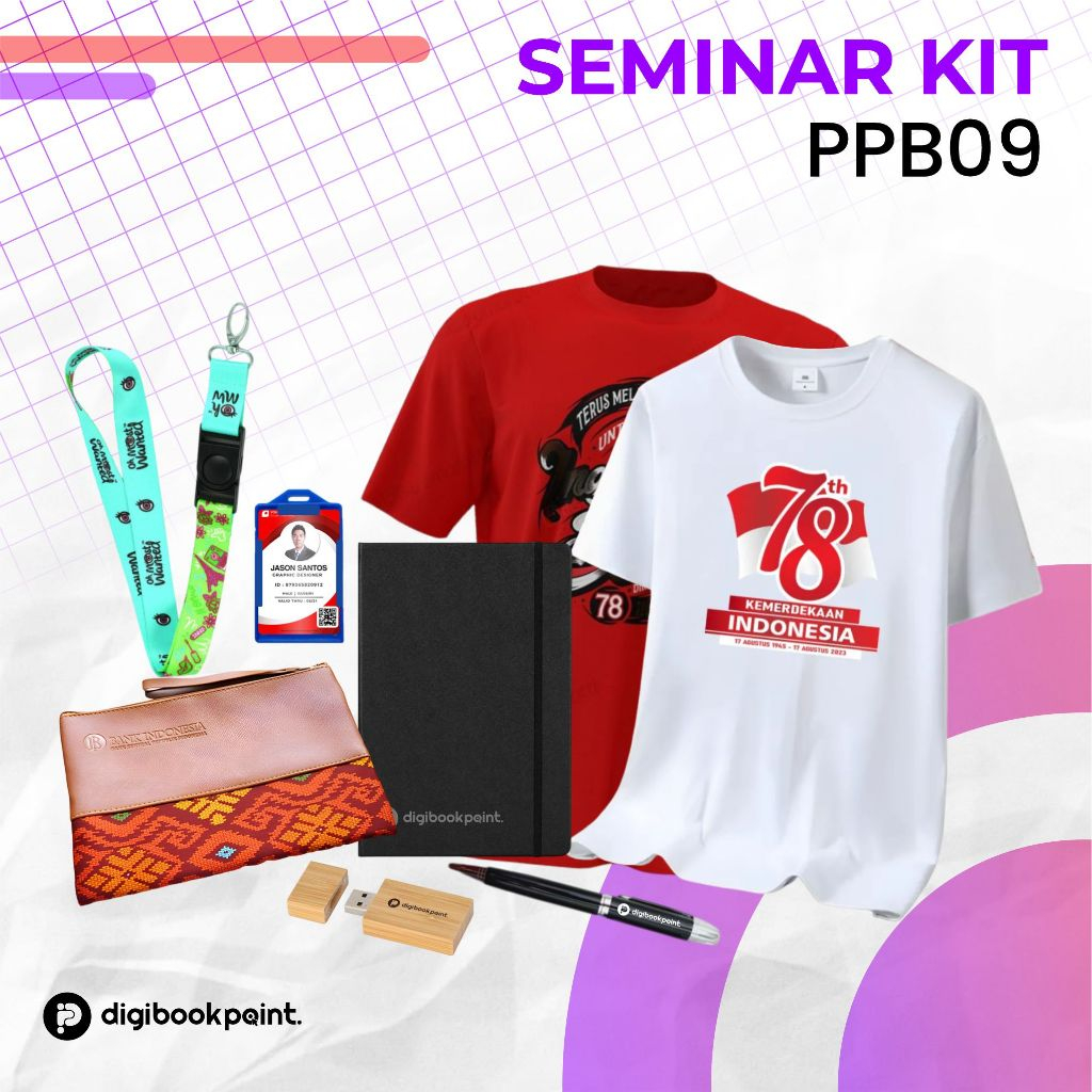 

Seminar Kit Custom PPB 9 | Pouch Kulit, Notebook Kulit Karet, Pulpen Besi Grafir, Flashdisk Besi/Kayu, Paket Lanyard, Kaos Acara | Custom sesuai Desain