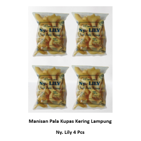

Manisan Pala Kupas Kering Lampung Ny. Lily 4 Pcs