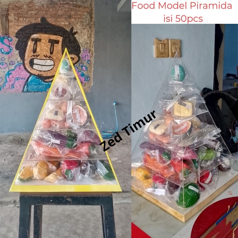 MANIKIN FOOD MODEL PIRAMIDA Food Model Piramida isi 50Pcs