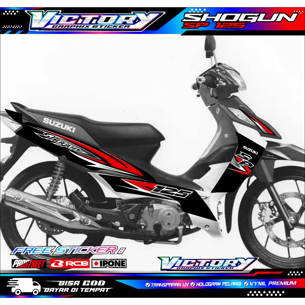 STRIPING VARIASI SUZUKI SHOGUN 125 SP / STICKER LIST VARIASI MOTOR SHOGUN 125 SP