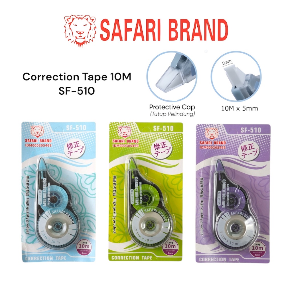 

Correction Tape Roll Tipe X Tipe - X Tipe Ex Kertas Pita Koreksi Safari Brand 10M satuan ecer pcs