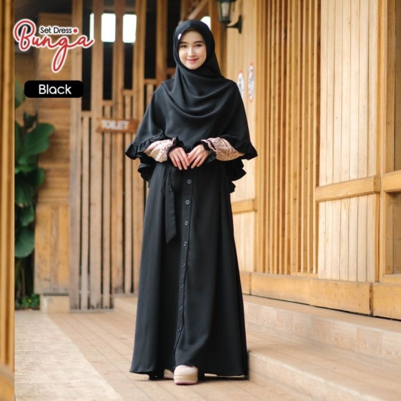 Dress bunga by elbina,only gamis