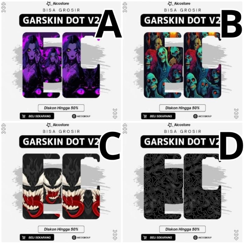 

Premium innneerrr Garskin DT V2 new Hologram Full Motif Dan Anti Gores