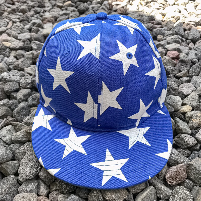 ★ AOP Stars snapback cap blue