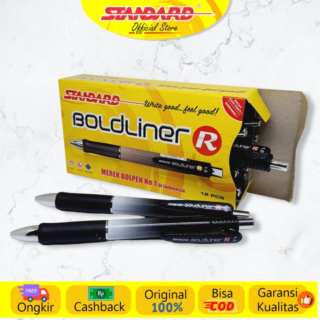 

Standard - Pulpen Boldliner R 1.0 Isi 3 Pcs ( Alat Tulis / Pen / Ballpoint / Pena )