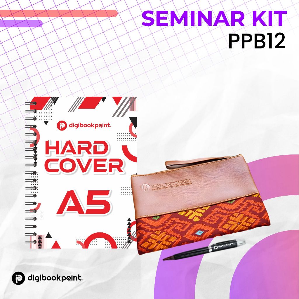 

Seminar Kit Custom PPB 12 | Pouch Kulit, Hard Cover Notebook, Pulpen Besi Grafir | Custom sesuai Desain