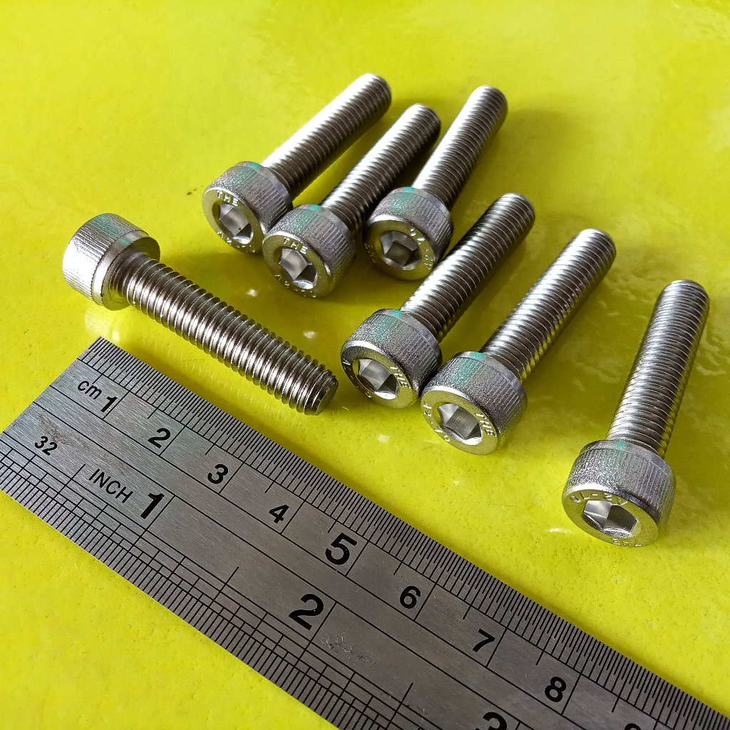BAUT L STAINLESS M8 X 35 / BAUT 13 KUNCI L6 / L 6 / BAUT L SS M8 X 35 SUS 304 / BAUT L M8X35 STAINLE