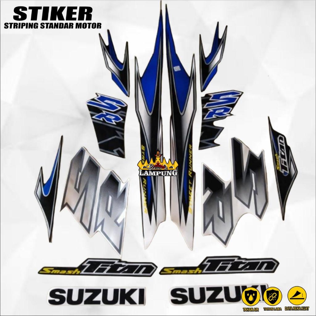 striping suzuki smash 110 Titan SR 2010 putih hitam body standar berkualitas terbaik