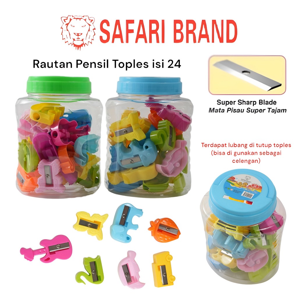 

(RAUTAN TOPLES SATUAN) Rautan Orotan Peraut Ongotan Pensil Pencil Sharpener Mini Karakter Lucu
