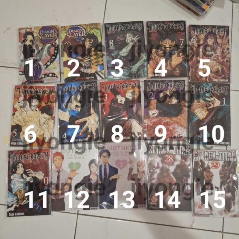 preloved komik buku bekas anime aot jujutsu kaisen black clover naruto spyxfamily bluelock demon sla