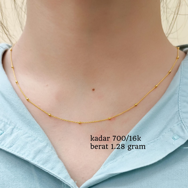 kalung minimalis model merica jedar hadiah ultah mewah kalung ubs emas asli kadar 700 16k