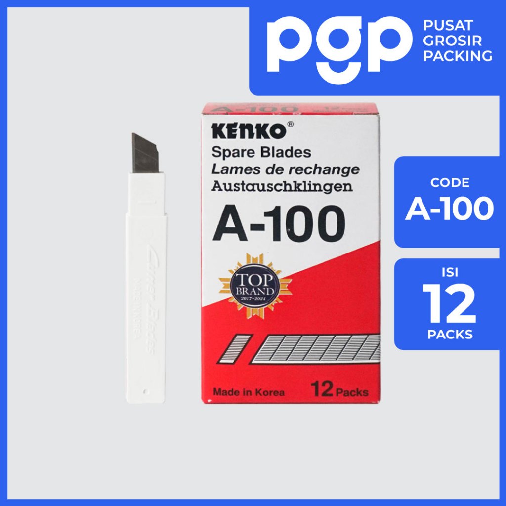 

Kenko Cutter Blade A-100 - Isi Pisau Pemotong / Cutter 9mm - 1 Box Isi 12 Pack