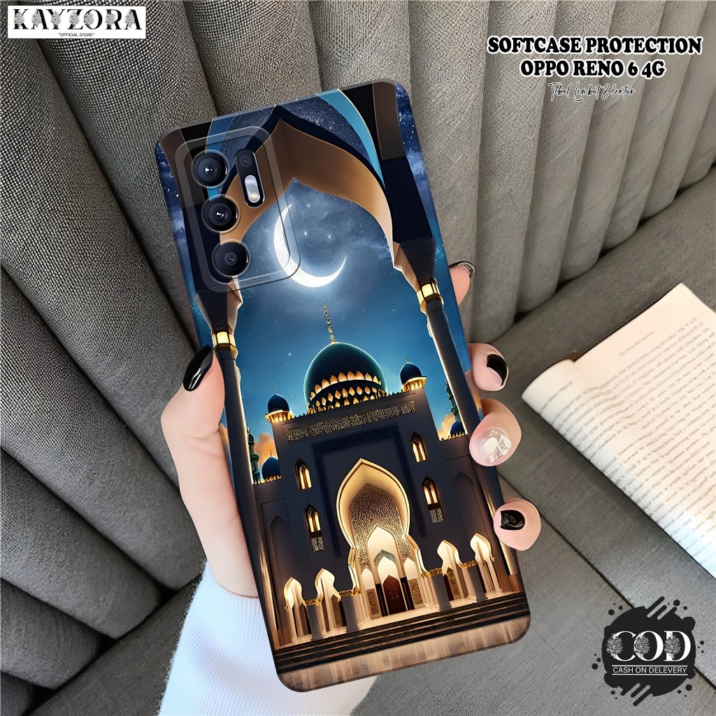 Softcase Hp OPPO RENO 6 4G Terbaru KAYZORA Fashion Case Masjid Case OPPO RENO 6 4G Silikon Tpu Pro C