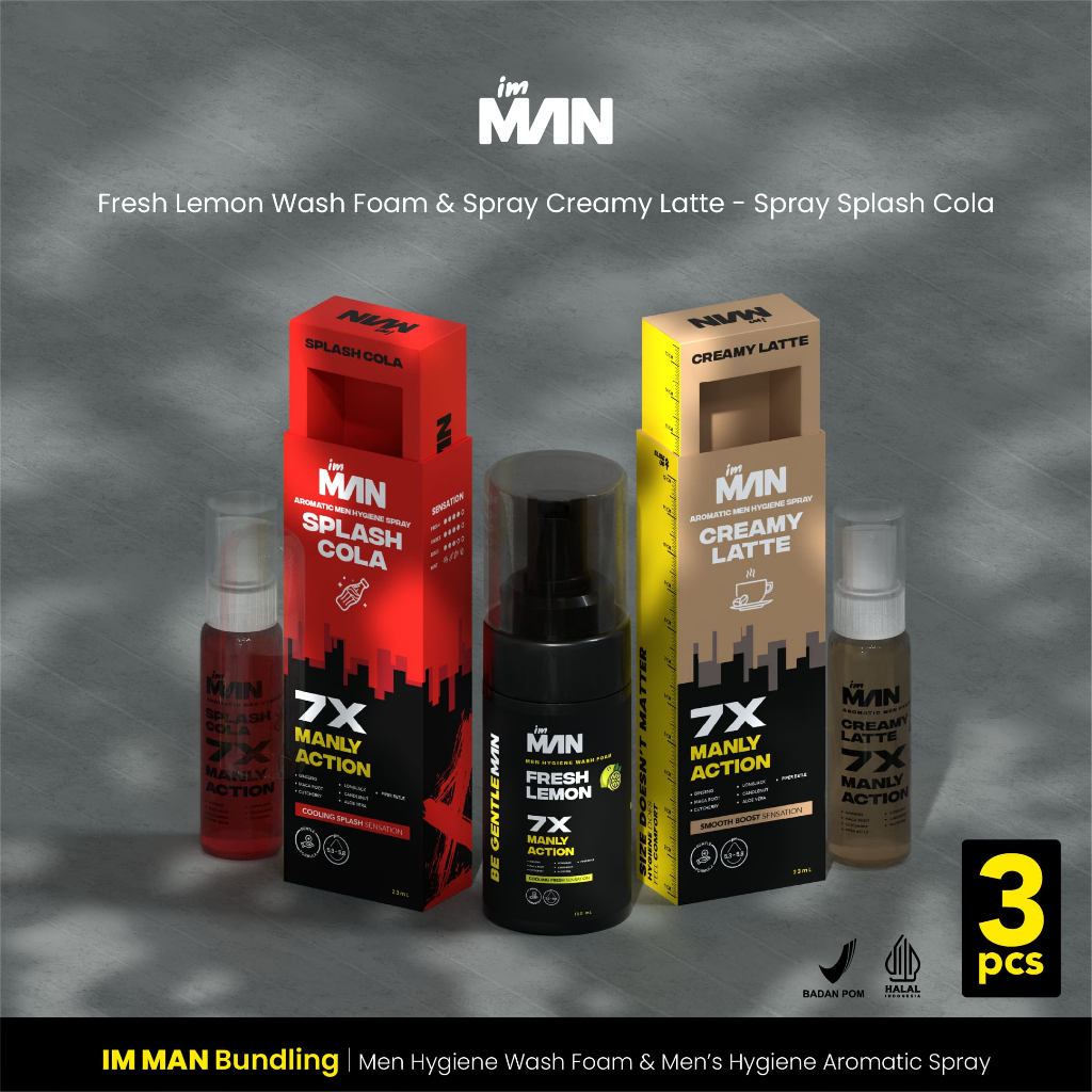 Bundling IM MAN Dual Spray 23 ml & Hygiene Wash for men - Hygiene Pack