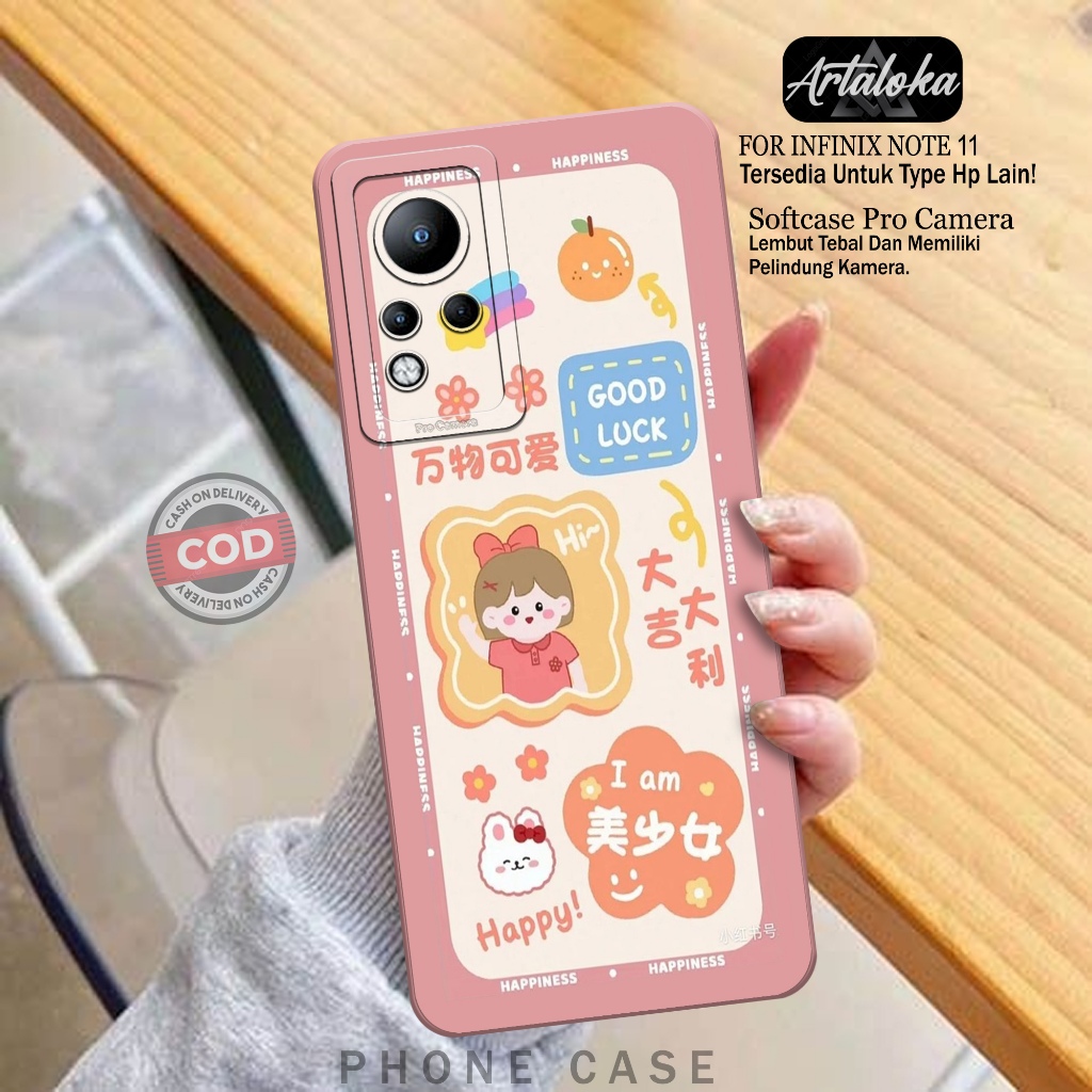 Case Hp Infinix Note 11 Fashion Case Kartun Keren Softcase Infinix Note 11 Silikon TPU Pro Camera Ca