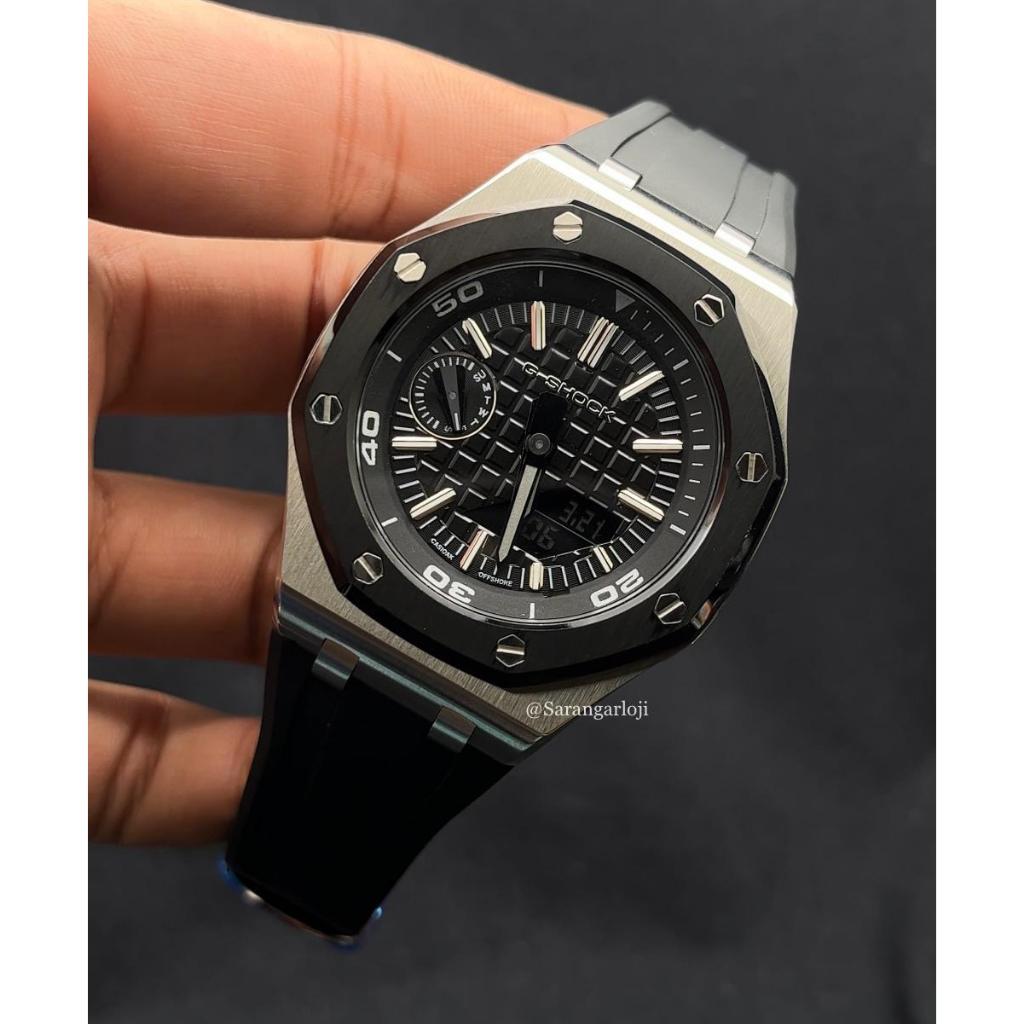 g-shock G-Shock GA-2100 MOD Black List Silver Rubber Black