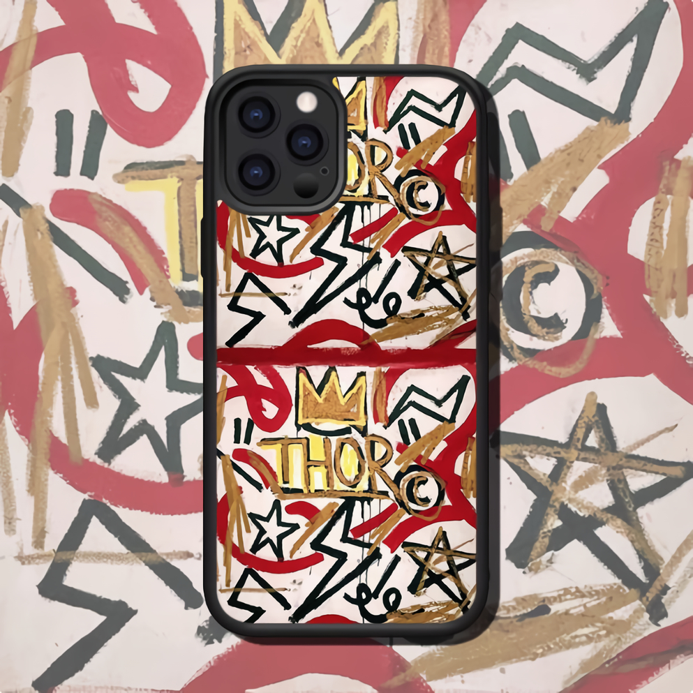 Basquiat Crown - Softcase Glossy (BERGARANSI) Iphone samsung xiaomi redmi oppo vivo realme (Case Cas