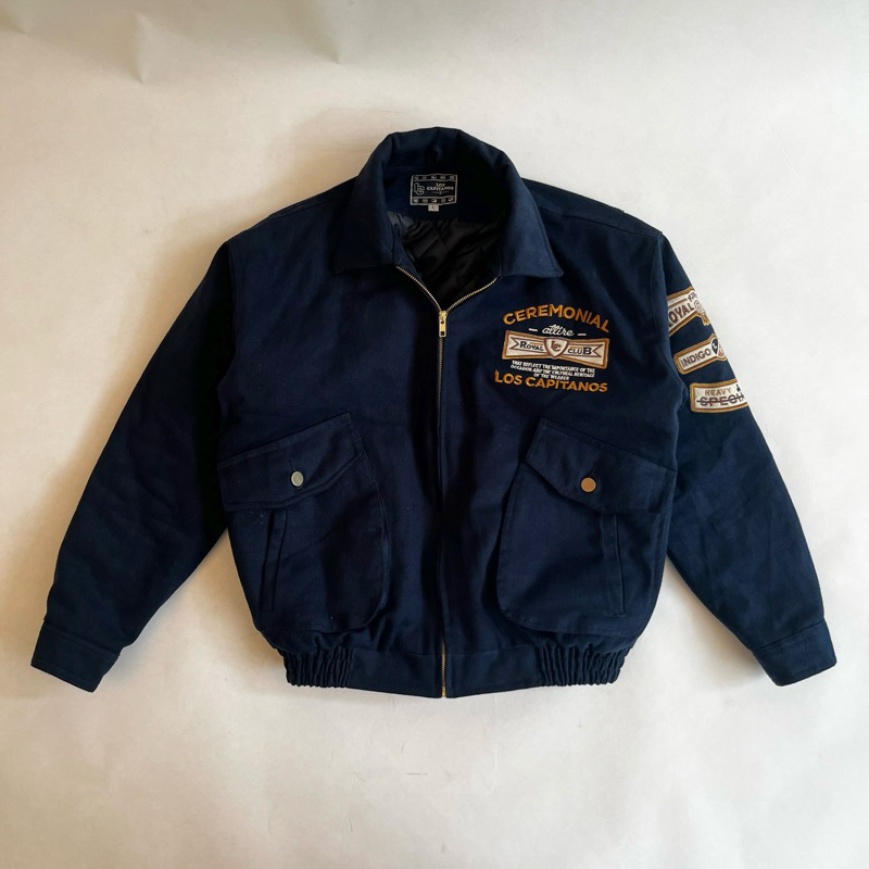 FUNNY Royal Blues Flight Jacket / Boxy Flight Jacket