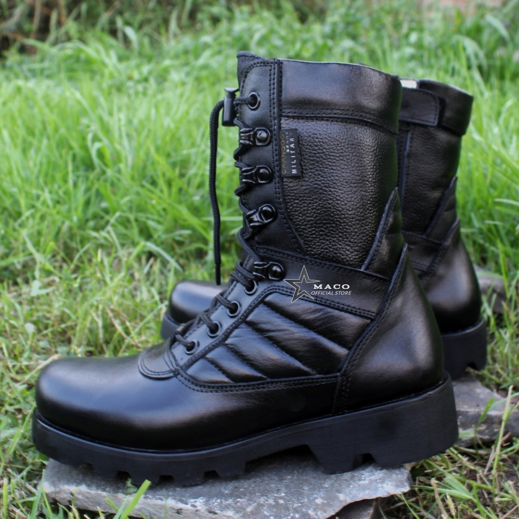 Caanggo - Sepatu PDL Kulit Asli Terbaru Model Raider Sepatu PDL Jatah TNI POLRI SATPAM Terlaris Orig