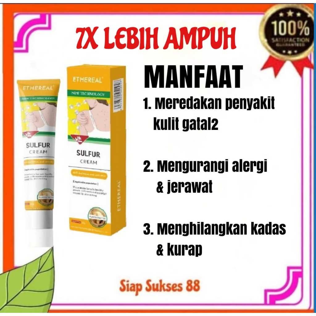 Salep Sulfur Belerang 100% Asli Krim Gatal Cina Obat Panu Kadas Kurap Acne Scabies Paling Ampuh