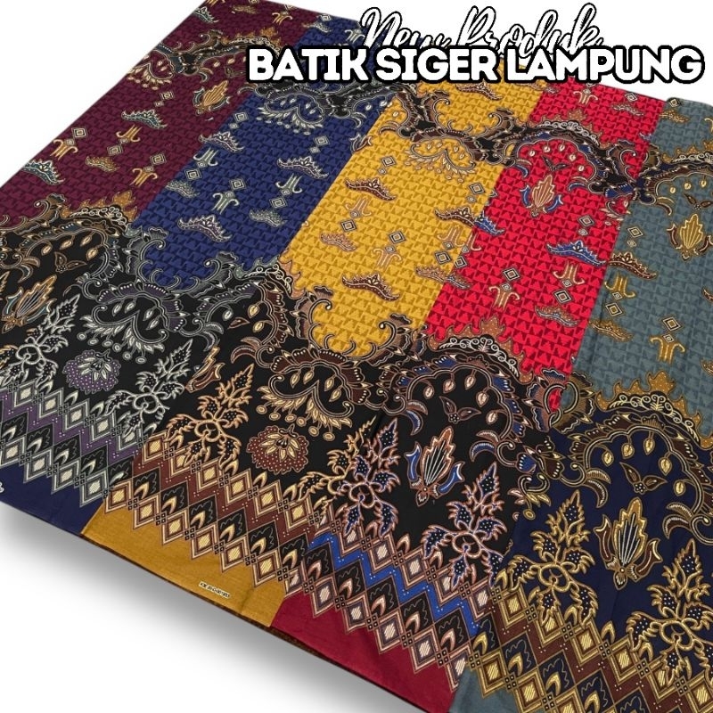 Kain Batik Cotton Siger Lampung | Bahan Katun Premium Halus Lembut Untuk Baju Seragam Kantor Guru