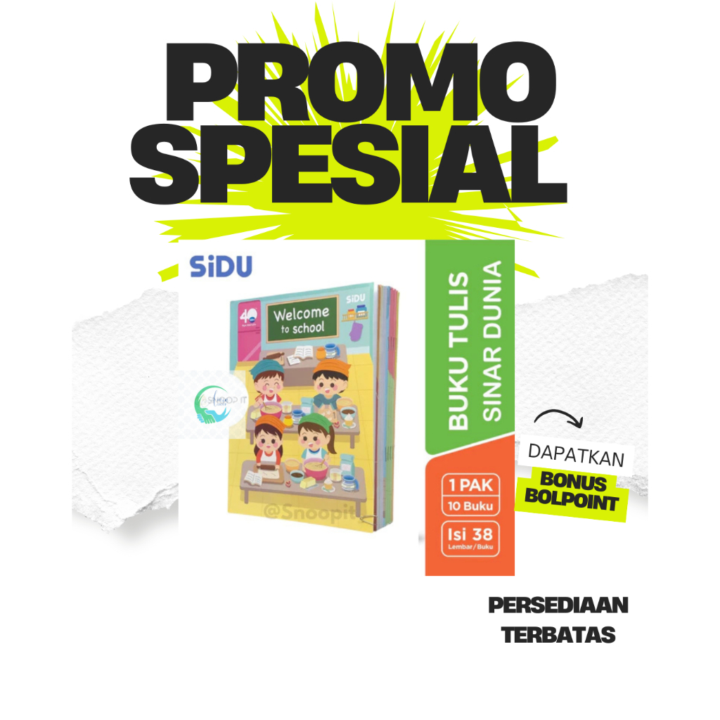 

PROMO MURAH GROSIR Buku Tulis Sinar Dunia / bySIDU 38 Lembar - Perpack terbaru x mobile lejend