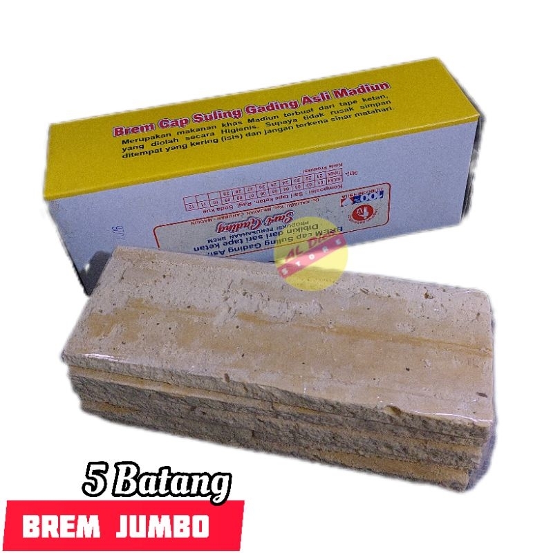 

Brem Original Khas Madiun Isi 5 Batang Jumbo Cap Suling Gading Oleh Oleh