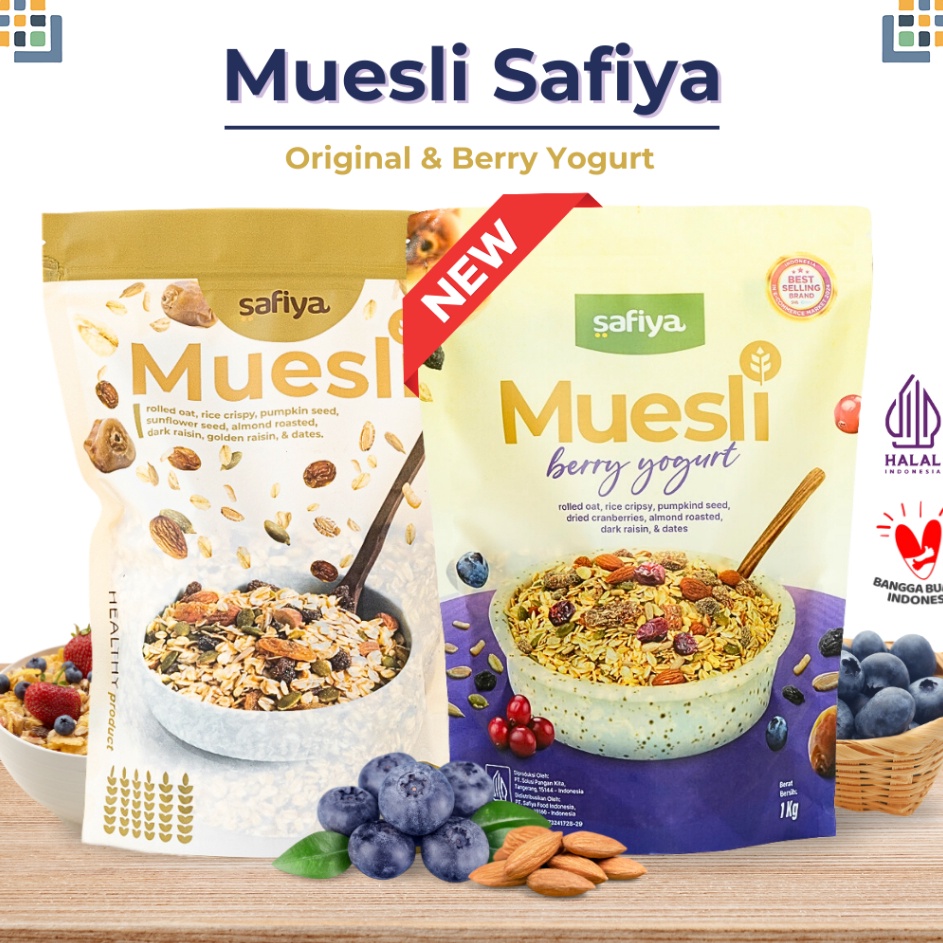 

Recomend Muesli Safiya 1 Kg Oatmeal Dried Fruit Almond Sereal Diet Sarapan Sehat Premium