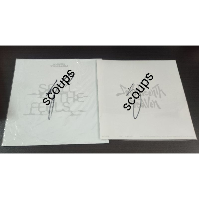Seventeen Scoups signed postcard US exclusive God of Music Spill The Feels